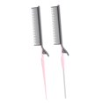 thumbnail image 2 of Peine para resaltar Yinane con Clip para cabello gris rosa, 2 of 8
