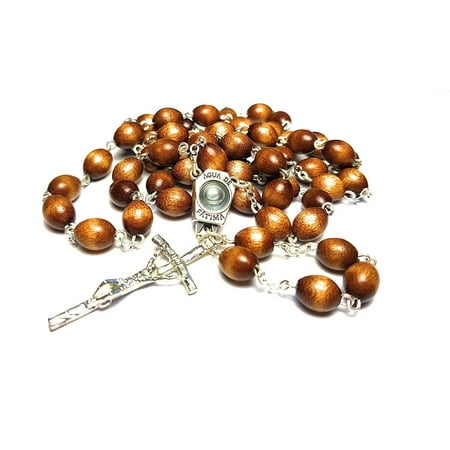 First Rosary Case wooden ROSARY with HOLY WATER from FATIMA Fatima Rosary Our Lady of Fatima beads prayer first communion Marian apparitions FRANCISCO MARTO JACINTA MARTO LUCY DOS SANTOS ()