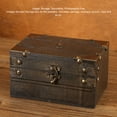 thumbnail image 3 of Wooden Treasure Chest Case Trinket Box, Vintage Wooden Jewelry Storage Box Handmade Grey  For Tabletop, 3 of 8
