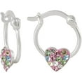 thumbnail image 2 of Brilliance Sterling Silver Girls' Crystal Ball Stud Earring Set, 2 of 2