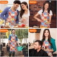 thumbnail image 4 of Pioneer Flower Floral Print Pattern Apron for Women and Men, Cotton Linen Waterproof with Pockets, Adjustable, 33x27 Inch for Kitchen, Gardening, BBQ, Salon, 4 of 6