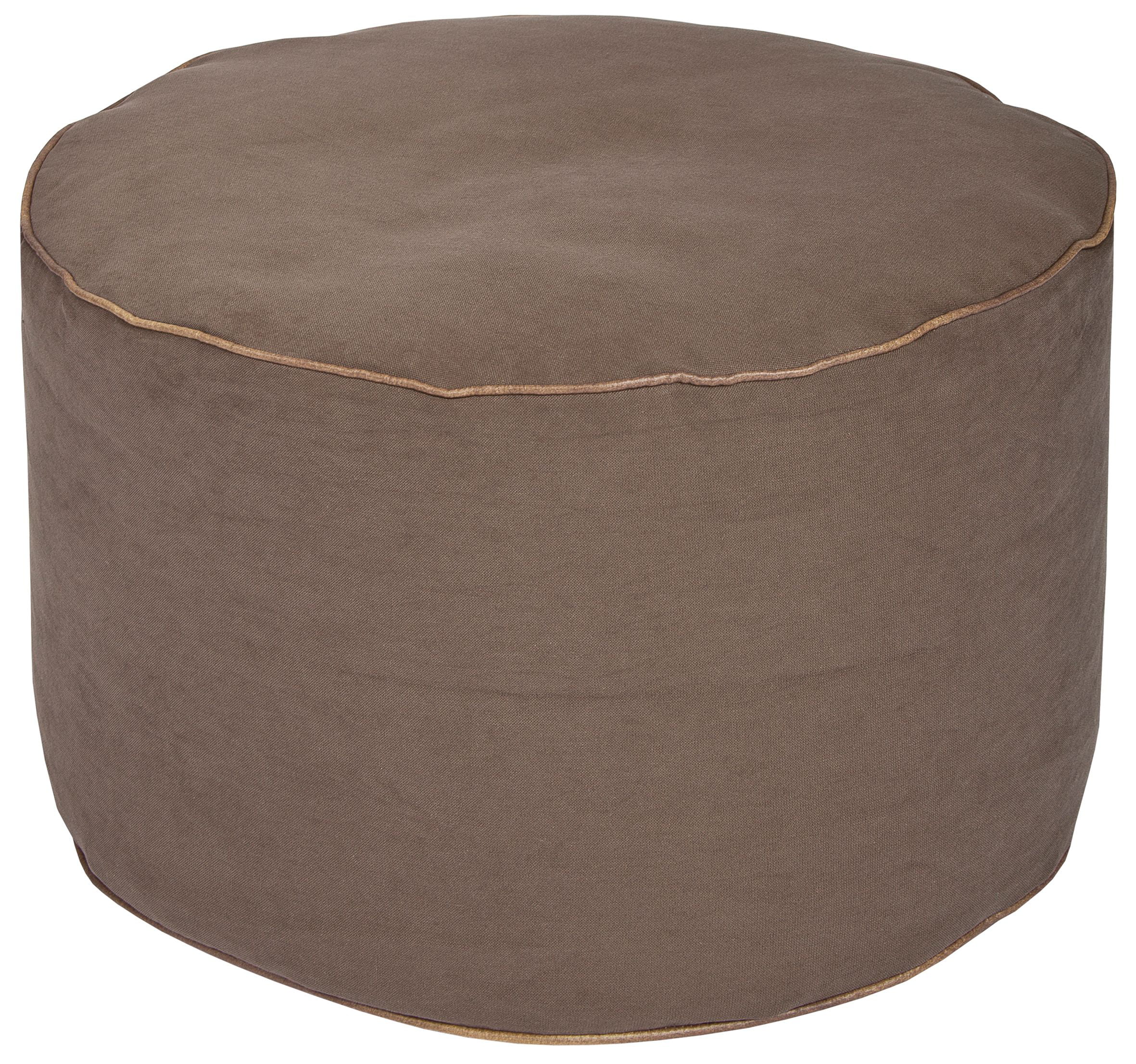 Turquoise Gouchee Home Dotcom Pouf Collection Contemporary Polyester Upholstered Round Pouf/Ottoman
