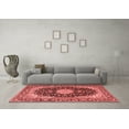 thumbnail image 3 of Ahgly Company Indoor Round Medallion Red Traditional Area Rugs, 3' Round, 3 of 4