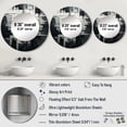 thumbnail image 4 of Designart "Monochrome Fantasy Landscape II" Abstract Painting Rund Mirror For Wall Decor - Large White Round Printed Mirror -Modern Round Living Room Mirror - 36" x 36", 4 of 6