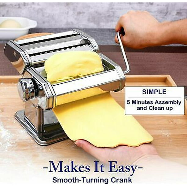 complexiteit Niet essentieel tv station NEW SALES!Pasta Maker Machine Hand Crank - Stainless Steel Roller Cutter  Manual Noodle Makers Making Tools Rolling Press Kit Kitchen Accessories Best  for Homemade Noodles Spaghetti Fresh Dough - Walmart.com