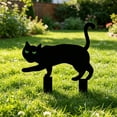 thumbnail image 5 of DefiDgd Halloween Metal Cat Garden Stakes Black,Silhouette Style Yard Decor with Green Eyes Design for Outdoor Lawn Flower Bed Patio Porch Pathway Home Holiday Decoration(HH), 5 of 9