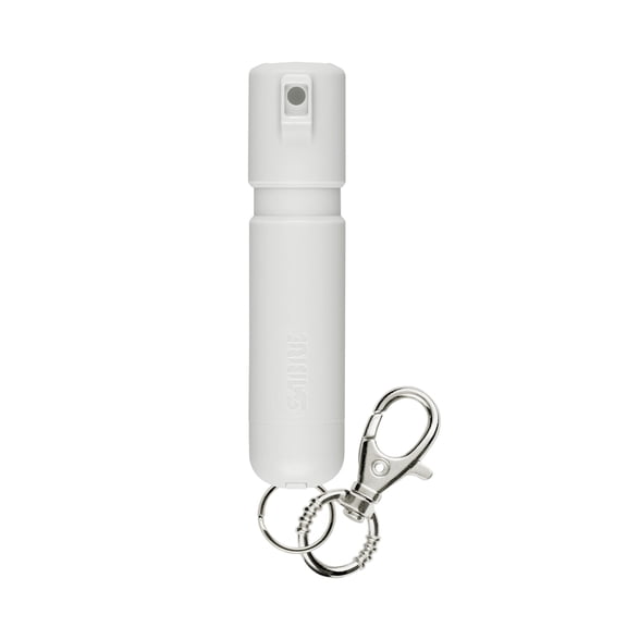 SABRE Mighty Discreet Pepper Spray with Snap-Clip Keychain, White, 1 Count, Pocket Pepper Sprays