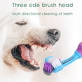 thumbnail image 3 of Three Sided Pet Toothbrush Dog Brush Addition Bad Breath Tartar Teeth Care Dog Cat Cleaning Mouth, Dog Toothbrushs, Dog Tooth Brush Dog Tooth Brushing Kit for Puppy Cat Cleaning Mouth Teeth, 3 of 9