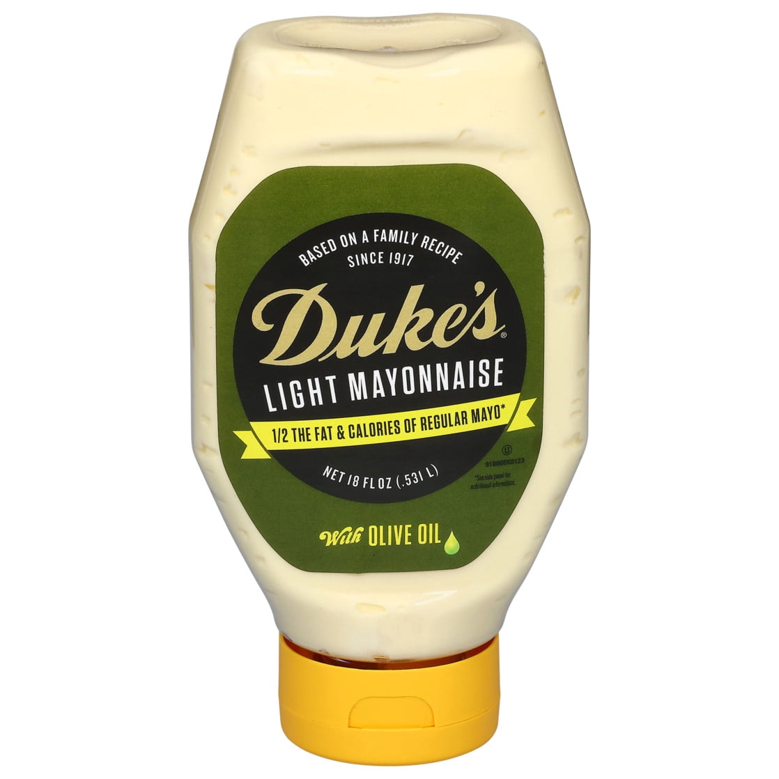 (12 pack) Duke's® Olive Oil Mayo, 18 oz Squeeze Bottle, Better-for Mayo, Smooth & Creamy