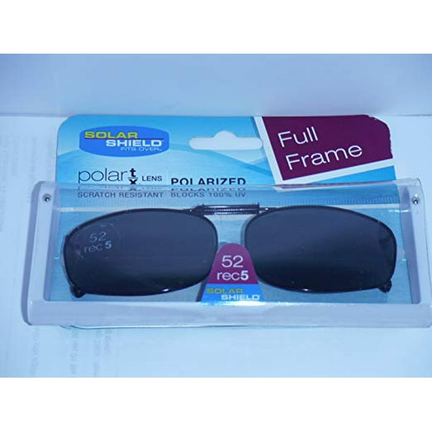 Solar Shield Clip On Sunglasses 52 Rec 5 Brown Full Frame