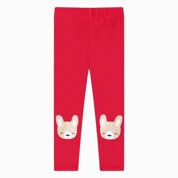 Splozh Baby Girl Leggings Fashion Cute Toddler Girl Cartoon Print Casual Pants Yoga Pants Sport Leggings for Toddler Clothes,Red,2-3 Years