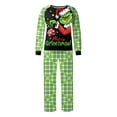 thumbnail image 2 of Conjuntos de pijamas navideños familiares a juego Grinch 2024, pijama de Grinch con parte superior y pantalones de pijama a cuadros, pijama de Grinch para niños y adultos para la familia, Mujer XXL, 2 of 4