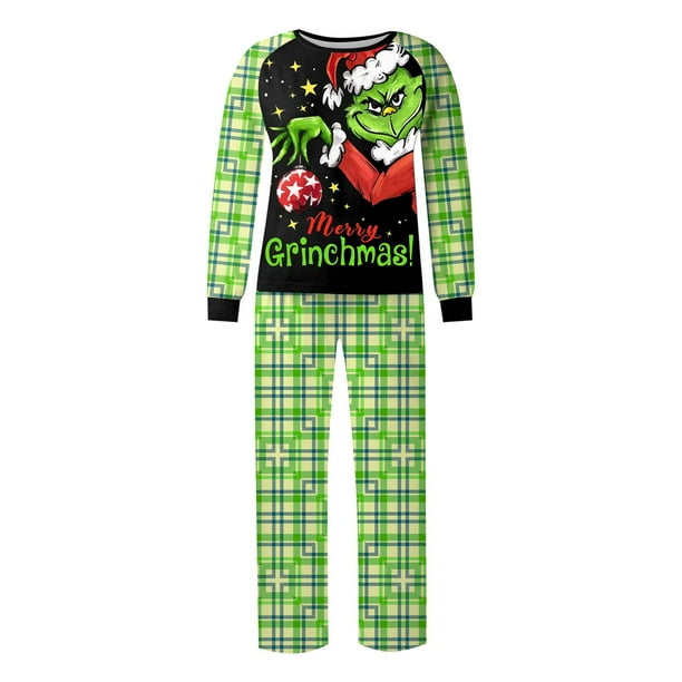 Guvpev Family Christmas Pajamas Grinch Christmas Matching Pajamas Sets For Family Christmas Pjs Matching Sets Xmas Holiday Pjs For Women Men Kids Cou