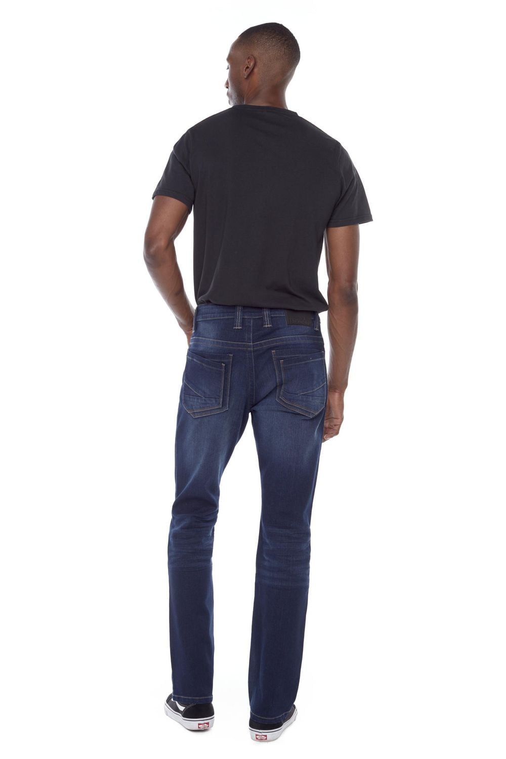 Jeaniologie ™ Jean bootcut à 5 poches pour homme - Rinçage indigo foncé Taille 28 - 38