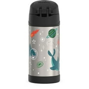 Thermos Stainless Steel Funtainer Water Bottle with Straw, Space Party, 12 Fluid Ounces