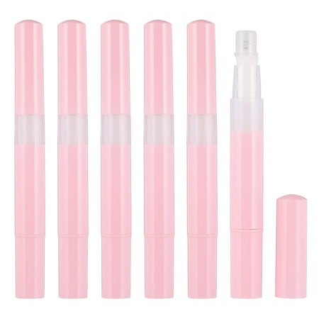 

6pcs Portable Eempty Tube Convenient Refillable Bottles Storage Container for Lip Gloss Eyelash Growth Liquid (Pink)