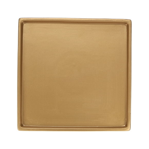 Platillo de Cerámica Uxcell para Plantas, Bandeja Captadora de Agua de 8 Pulgadas, Platillos para Macetas de Plantas de Interior [Cuadrado Dorado]