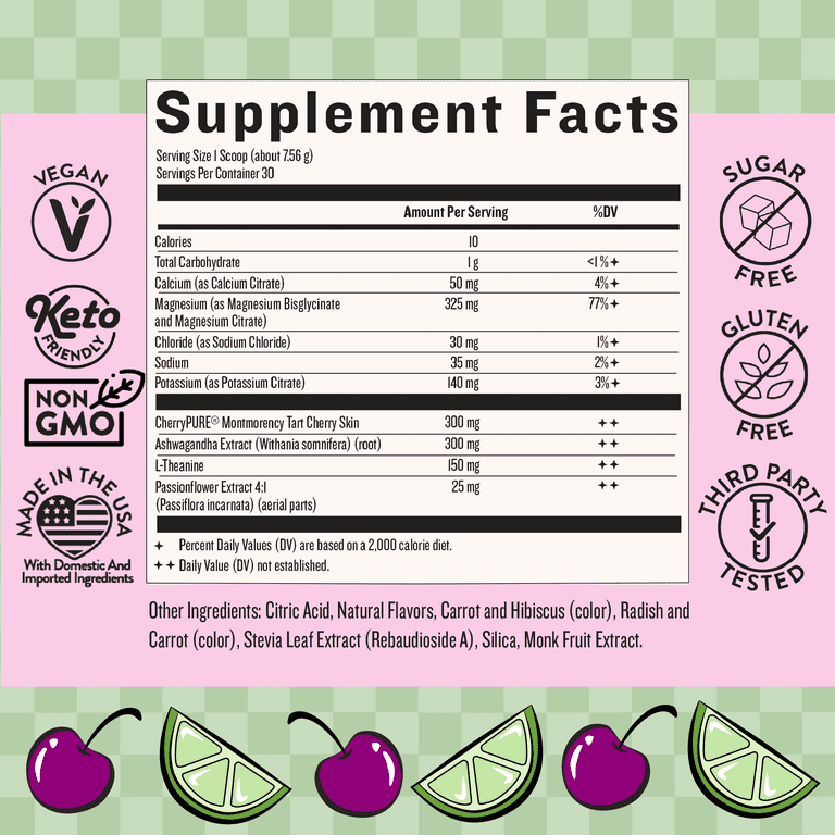 Legendairy Milk She's Sleepy Nightly Sleep Aid Drink Mix Cherry