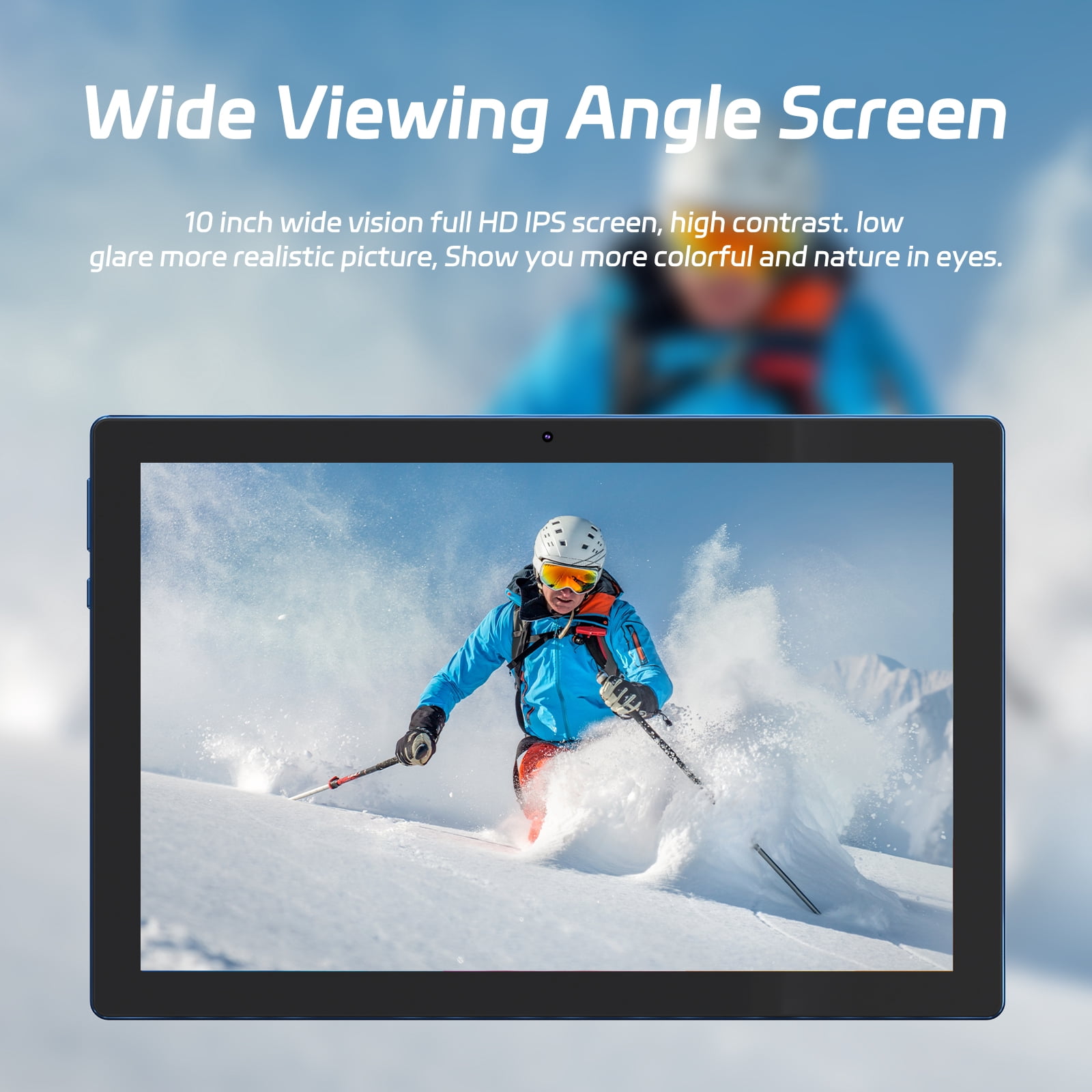 Android 15 Tablet 10 inch, 2 in1 Tablets with Keyboard Case Mouse Stylus, 12GB RAM 64GB ROM 1TB Expand, Quad-Core Processor Tablet PC, 5G WiFi 6, BT5.0, 6000mAh, 1280 x 800 IPS Screen, Navy