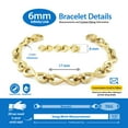thumbnail image 3 of MedicEngraved Bracelet d'Alerte Médicale Personnalisé en Acier Inoxydable Or Jaune - Maillon Infini 6 mm, 3 of 7