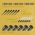 thumbnail image 4 of Viper Wizard Soft Tip Dart Set, 18 Grams, Purple and Black, 4 of 10