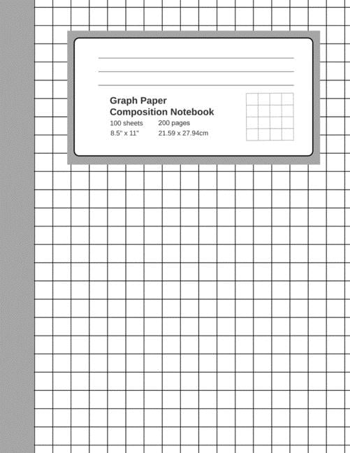 100 pages size 7.4 x 9.7 inches Graph Paper Composition: Graph Notebook 18,9 x 24,6 cm Quad Ruled Paper quad ruled 5 squares per inch