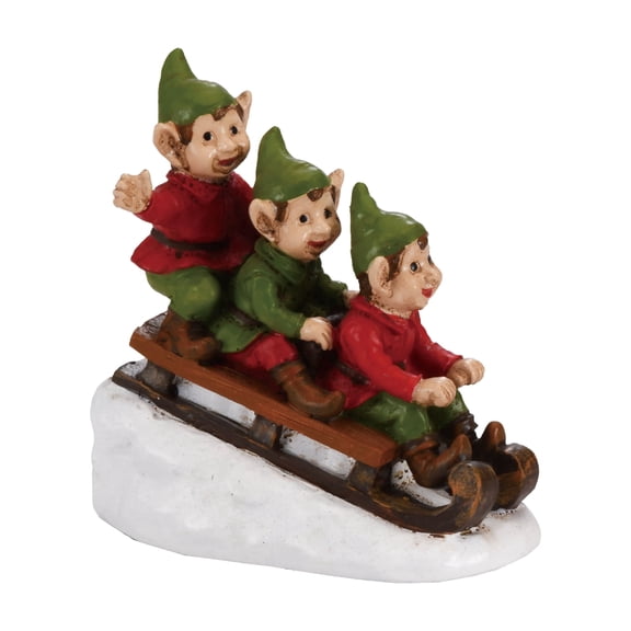 The Great Elf Slide Christmas Village Decorative Figurine, Multicolor, 3.8", by Holiday Time