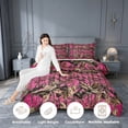 thumbnail image 3 of meiyoeat Pink Camo Print Twin Comforter Sets For Adults,Rustic Farmhouse Hunting Bedding Set For Women,Black Reversible,2Pcs, 3 of 7