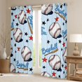 thumbnail image 2 of Erosebridal Baseball Gamer Black Out Curtains for Kids Teens,Boys Sport Theme Stars Print Curtains Pack of 2 (42x63 Each),Breathable Home Decor, 2 of 6