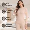 thumbnail image 5 of COMFREE Mock Neck Thermal Underwear Set for Women Ultra Soft Long Johns Top and Bottom for Cold Weather, 5 of 7