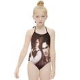 thumbnail image 3 of Ian Somerhalder Vampire Diaries Children's One-piece Swimwear Halterneck Swimsuit Summer Beach Girl's Bathing Suits Breathable Beachwear, 3 of 7