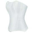 thumbnail image 3 of TEVEQ Corset Tops for Women Going Out Vintage Strapless Corset Crop Tube Top Bodyshaper Women's Zipper and American Body Shaping Clothes Belly Shaping Body Underwear White L, 3 of 8