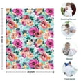 thumbnail image 4 of Pioneer Flower Floral Print Pattern Blanket,Comfortable Soft Flannel Throw Blanket,All Season,Warm Lightweight Blankets for Sofa Bed Couch Living Room Chair,30"x40", 4 of 4
