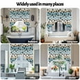 thumbnail image 6 of Dog Paw Swag Valances for Windows 2 Pack Blue Wood Grain Farmhouse Vintage Board Swag Kitchen Curtains 36 Inches Long Rod Pocket Short Window Treatment for Kitchen Bathroom 28"x36", 6 of 8