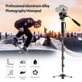 thumbnail image 1 of Andoer Monopod,Base Pan Tilt Load With Base Stand Aluminum Alloy Compatible With Dslr Alloy Load With Carry Compatible With Monopod Stand Aluminum Pan Tilt Fluid With Base Pan With Dslr Cameras, 1 of 7