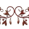 thumbnail image 6 of DecMode Red Metal Leaf Long Horizontal Vine Home Wall Decor, 48" x 1" x 9", 6 of 14