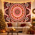 thumbnail image 3 of Floral Garden Circular with Mandala Composed Concentric Rings, Mystical Fantasy for Space Lovers, Galaxy Room Decor, Mother'S Day Gift, Tapestry Wall Hanging for Bedroom and Dorm, 3 of 7