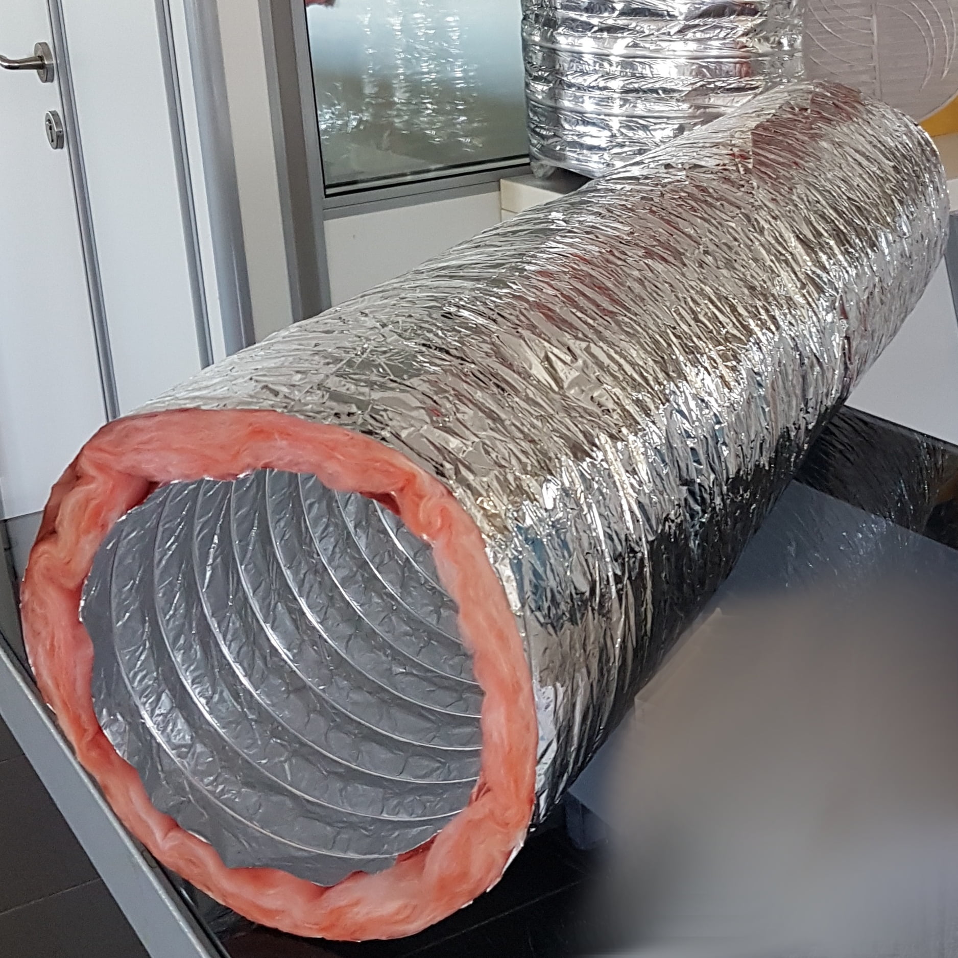 12 Inch Flexible Aluminum Ducting Hose Insulated R-8.0 Air Duct Pipe for  for Heavy Duty HVAC u0026 Exhaust Ductwork Insulation - 25' Feet Long - In  Accordance with UL 181 - Walmart.com