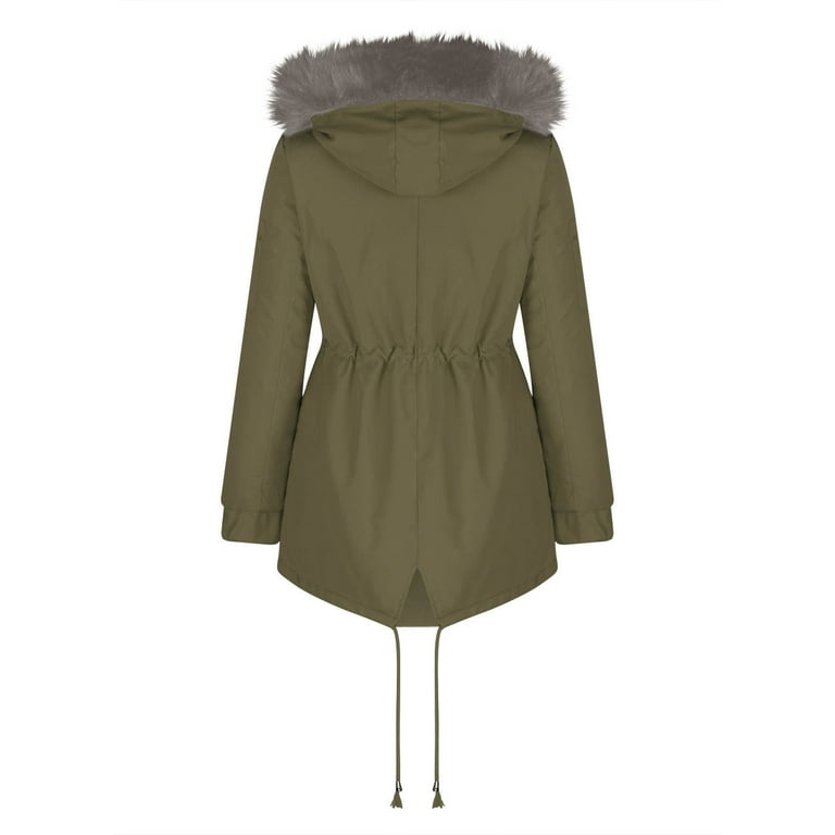 Oasis faux fur trim hooded parka clearance