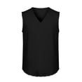 thumbnail image 6 of Horkkom Linen Shirts for Men V Neck Solid Color Sleeveless Shirts Beach Vacation Breathable Tank Tops, S-4XL, 6 of 7