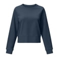 thumbnail image 5 of Horkkom Sweatshirt for Women Long Sleeve Crewneck Pullover Sweatshirts Casual Solid Color Cropped Sweatshirts XXL, 5 of 8