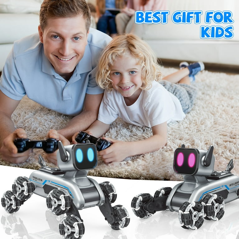 Huge Wave Remote Control Robot Dog Toy for Kids Robot Toy Gift fot Kids 6 12 Robot Pet Dog with Music Light Birthday Gift for Boys Girls