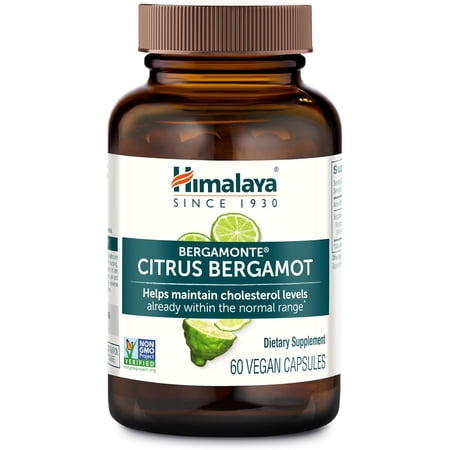 Himalaya Citrus Bergamot, Herbal Supplement for Daily Wellness, Vegan, Gluten Free, 500 mg Bergamonte® Extract, 60 Capsules