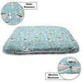 thumbnail image 3 of Jungle Cartoon Pet Bed, Continuous Whimsical Pattern of Cheerful Zebra and Rainbows, Resistant Pad for Dogs and Cats Cushion with Removable Cover, 24" x 39", Pale Sky Blue Multicolor, by Ambesonne, 3 of 4