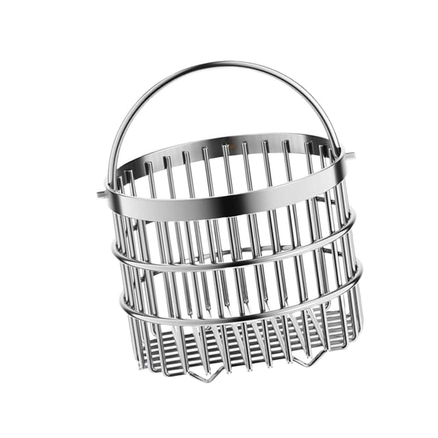 DimyFew Panier à Collation, Panier en Maille, Panier de Cuisine en Acier Inoxydable, Panier de Rangement, Empilable pour Ranger Collations, Jouets et Aliments avec Structure Ventilée pour O 15cm avec Poignée