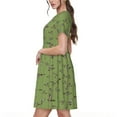 thumbnail image 2 of Bingfone Mallard Duck Print Women’s Short Sleeve Dress, Comfortable Casual Dress, Stylish Summer Dress with Stretchy Fit for Daily Wear, 2 of 6