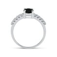thumbnail image 4 of 10kt White Gold Round Black Color Enhanced Diamond Solitaire Bridal Engagement Ring 1 Cttw, 4 of 4