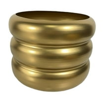 oshhni Iron Plant Pot 10.6 inch Flower Pot Metal Planter for New Year Decor Bedroom Gold