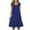 Dark Blue, variant on Casual Dresses for Women, Womens Fashion Holiday Summer Solid Color Sleeveless Party Beach Dress(Wine,XXXXXL)