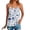 #152-White, variant on Craaazy Women Soft Tops Loose Fit Tribal Print Round Neck Beaded Strap Sleeveless T Shirts for Daily Wear Gift